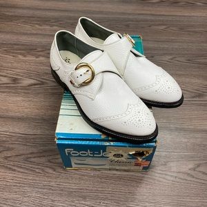 NEW FootJoy Classics White Monk Strap Golf Shoes